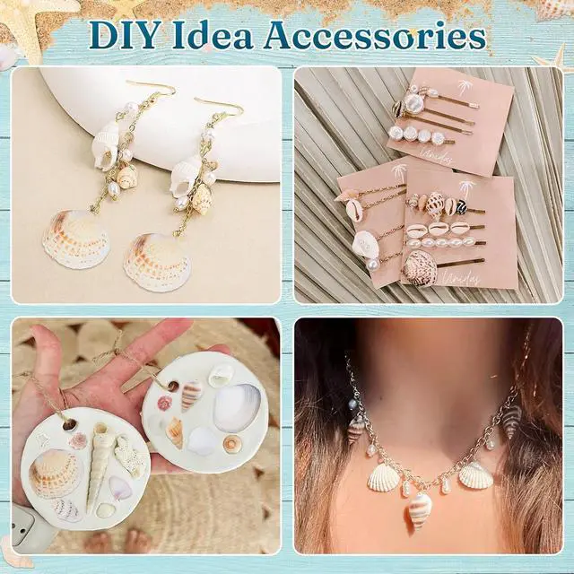 Alt view image 3 of 6 - Zefy 23 Types Small Sea Shells for Crafts, 1200 Pcs Tiny Seashells