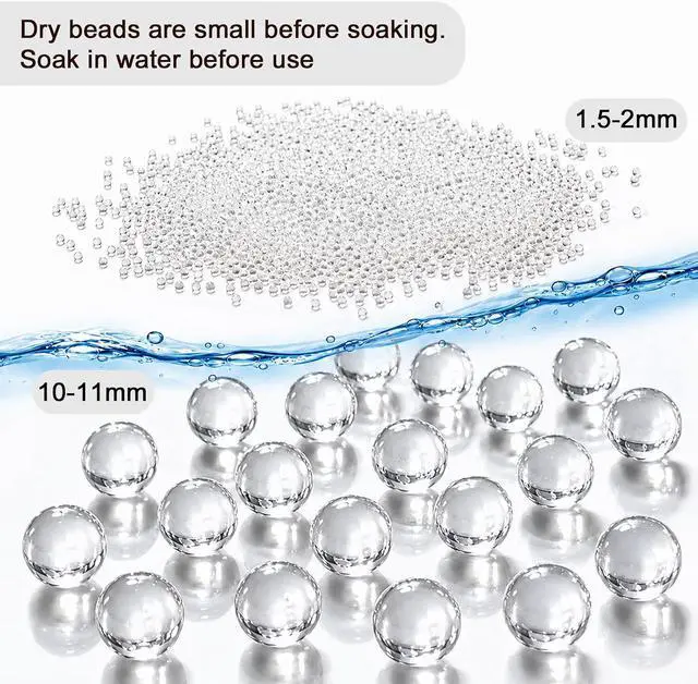 Alt view image 3 of 7 - FALAMON 80,000 Clear Beads for Vases, Transparent Vase Filler, Christmas Decoration, Wedding Centerpiece, Floating Candles, Floral Decoration