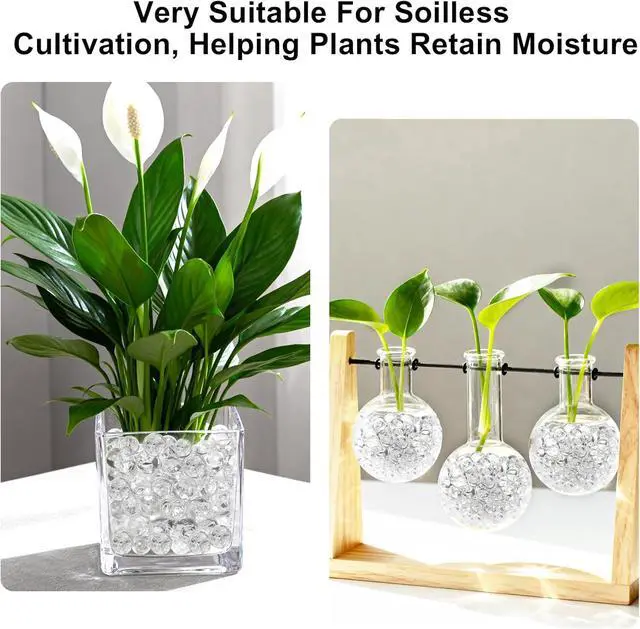 Alt view image 5 of 7 - FALAMON 80,000 Clear Beads for Vases, Transparent Vase Filler, Christmas Decoration, Wedding Centerpiece, Floating Candles, Floral Decoration