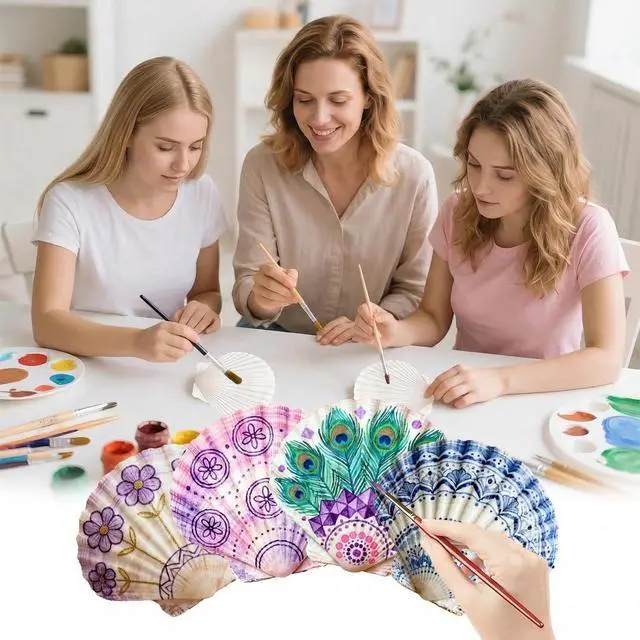 Alt view image 4 of 7 - 36PCS Natural Scallop Shells for Crafts, 2-3 in White Seashells for Paint