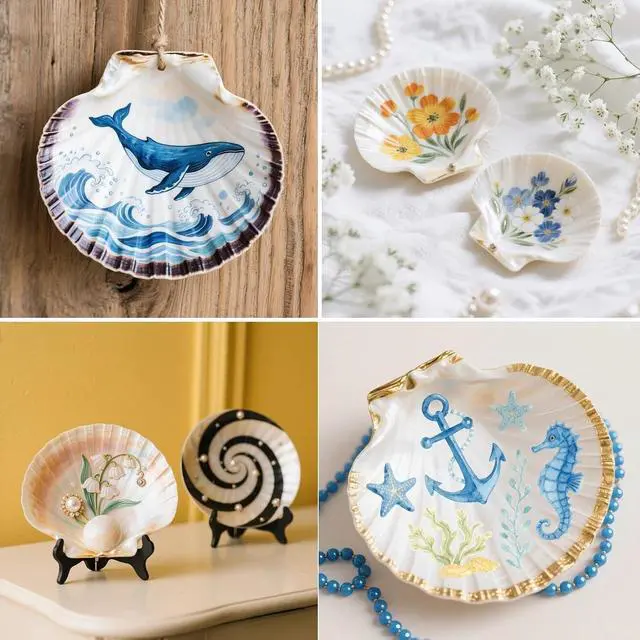 Alt view image 5 of 7 - 36PCS Natural Scallop Shells for Crafts, 2-3 in White Seashells for Paint