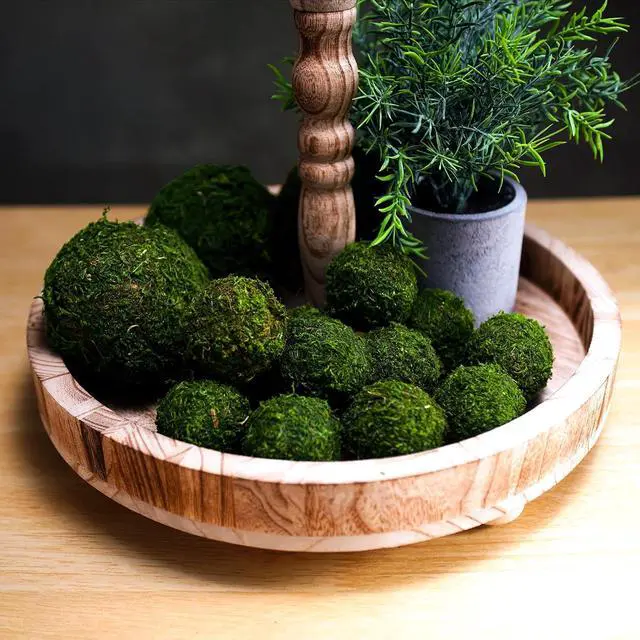 Alt view image 6 of 7 - BYHER Natural Green Moss Decorative Ball,Handmade (2"-Set of 12)