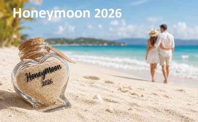 Alt view image 7 of 7 - Honeymoon Sand Keepsake Jar 2026Bridal Shower, Wedding, Engagement, Honeymoon, Travel for Couples, Newlywed, Fiance(Gift Box Includes) - 40ml Heart Shape Glass