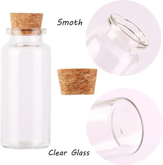 Alt view image 3 of 6 - MaxMau 30ml Cork Stoppers Glass Bottles, Small Jars for Candy Wishing Bottle Wedding Favors (12 Sets)