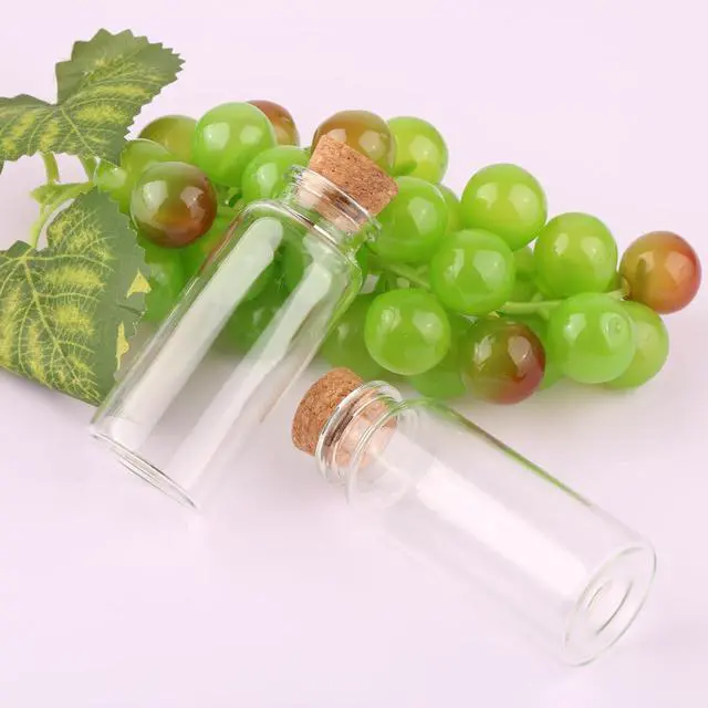 Alt view image 5 of 6 - MaxMau 30ml Cork Stoppers Glass Bottles, Small Jars for Candy Wishing Bottle Wedding Favors (12 Sets)