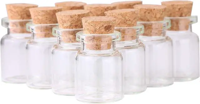 Alt view image 4 of 6 - MaxMau 24pcs Mini Glass Bottles with Cork Stoppers 5ml DIY Art Crafts Storage Container,Tiny Glass Vials Cork for Wedding Decoration,Small Glass Corks Jars Party Favor