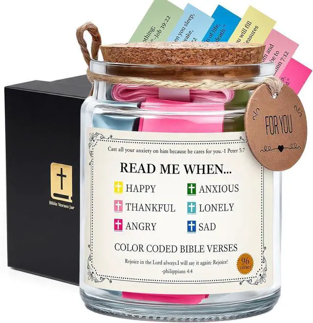 Main image of Read Me When Bible Verse Jar,Christian Gifts for women,Birthday Gifts for Women,Mom,Sister & Grandma,Religious Graduation Gift,Inspirational Christmas Stocking Stuffers