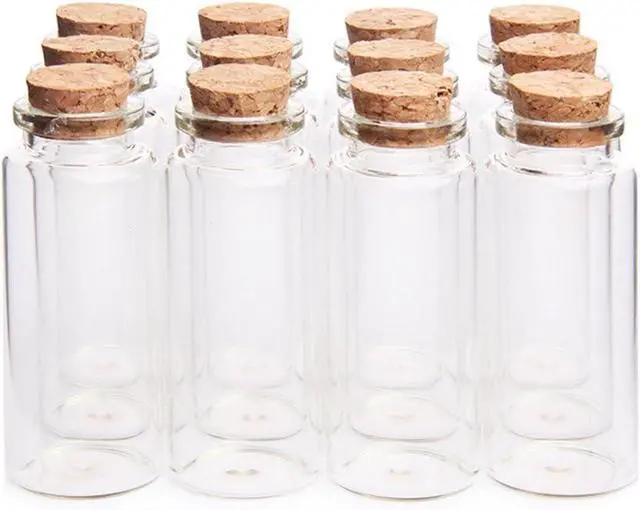Main image of Danmu 30ml 1.18" x 2.75" Potion Bottles,Mini Glass Bottles,Small Glass Jars for Wedding Favors,Halloween Decorations,Baby Shower,Party Favors(12Pcs)