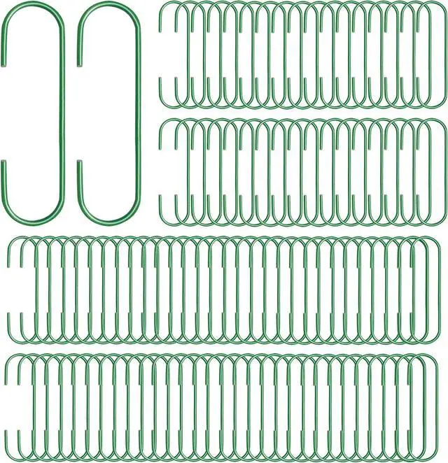 Main image of Quacc 100 PCS Green Bauble Hooks Metal Ornament Hooks for Christmas Tree Wreaths Home Kitchen Party Decoration (Green)