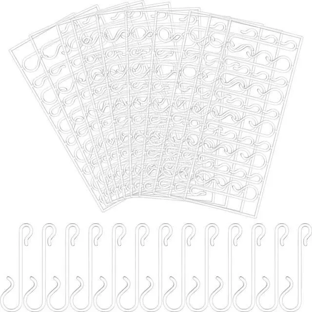 Main image of Jetec Christmas Tree Hook, Christmas Ornament Hanger, Transparent, 100 Pcs