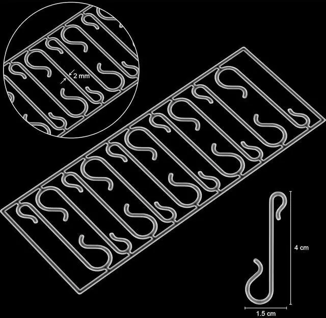 Alt view image 2 of 7 - Jetec Christmas Tree Hook, Christmas Ornament Hanger, Transparent, 100 Pcs