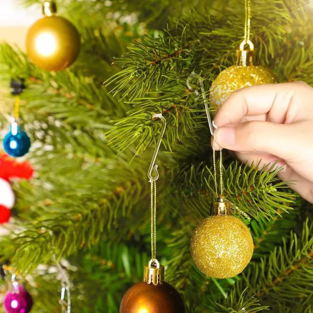 Alt view image 5 of 7 - Jetec Christmas Tree Hook, Christmas Ornament Hanger, Transparent, 100 Pcs