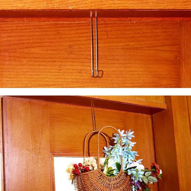Alt view image 6 of 6 - 8 pcs Mini Hooker, Door Hooks, Adjustable Width Door Hanger Wreath Hook for Door or Fence