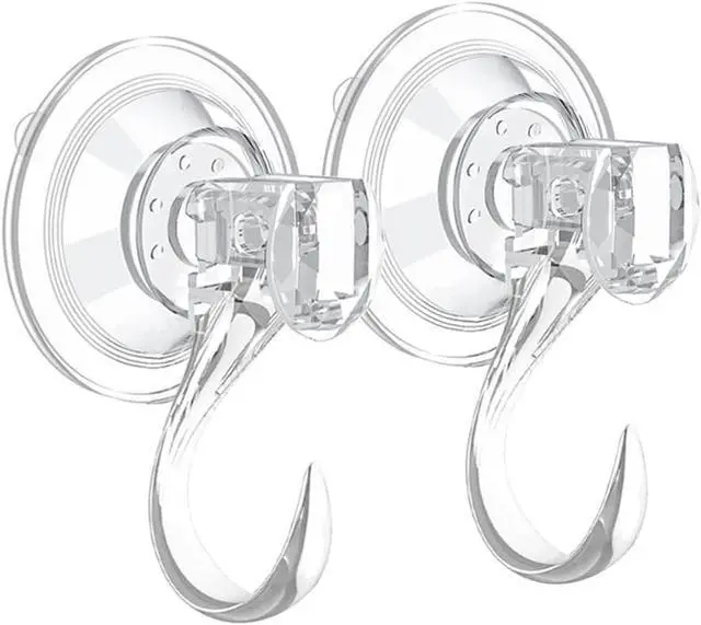 Main image of 2 Pack Suction Cup Wreath Hanger,Large Clear Removable Suction Cup Wreath Hooks 22BL Strong Window Glass Wreath Holder Use for Halloween Christmas Decor