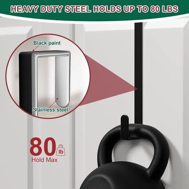 Alt view image 3 of 7 - 15" Reversible Wreath Hanger for Front Door, Fits Most Doors up to 1-3/4"