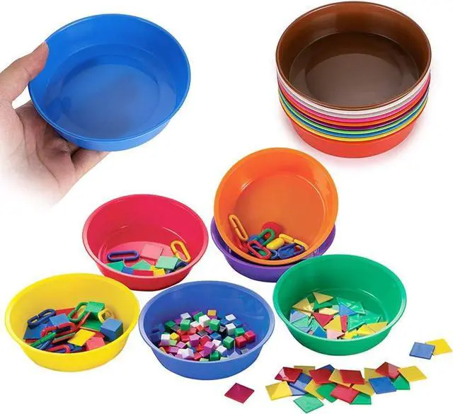 Alt view image 2 of 7 - BTSKY Plastic Sorting Bowls, Assorted Colors Set of 10 for Home Storage