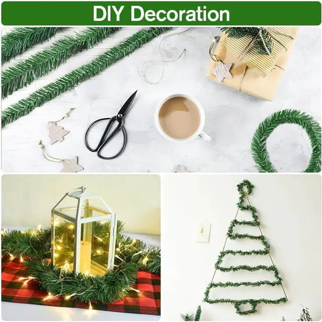 Alt view image 2 of 7 - Garland for Christmas, Christmas Twist Garland,1 Strands Premium Quality Artificial Vine Soft Greenery Decoration (54 Ft)
