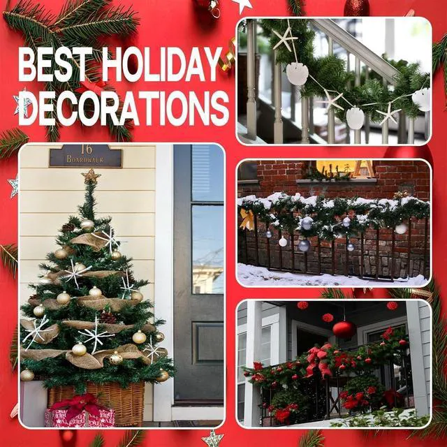 Alt view image 5 of 7 - Christmas Garland, Garlands for Christmas Decorations, Exquisite Artificial Greenery Garland for DIY, Green Tinsel Pine Garlands for Decoration and Essential Christmas Décor