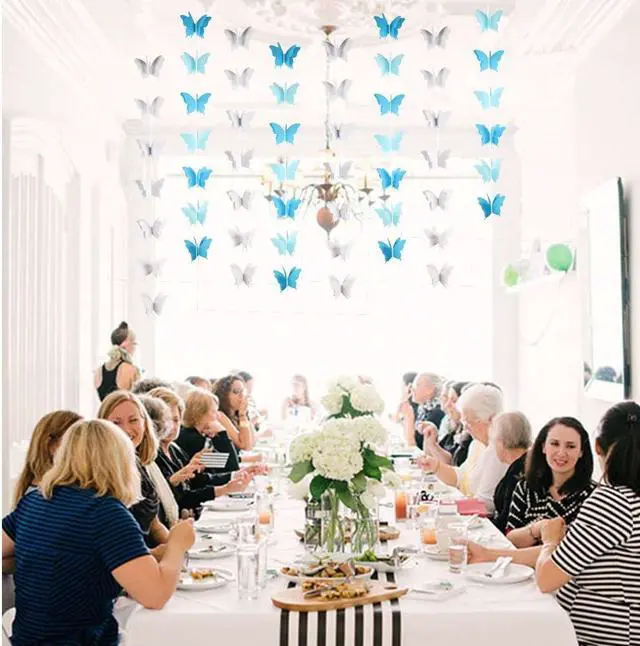 Alt view image 5 of 7 - Butterfly Decorations White Party Decorations Pack of 2