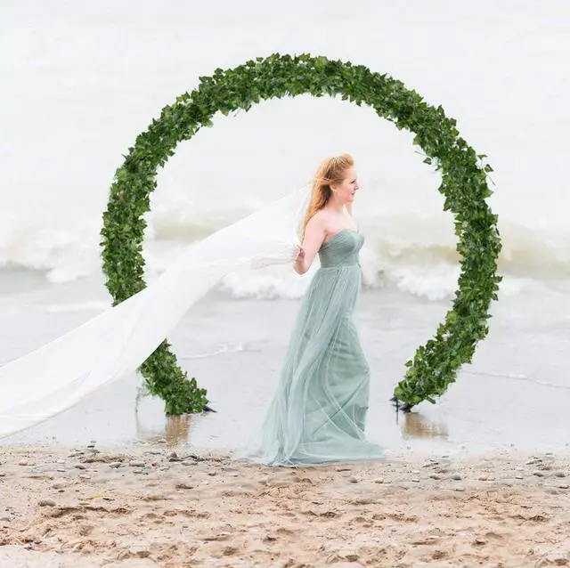 Alt view image 5 of 7 - DearHouse 84 Feet 12 Strands Artificial Ivy Leaf Plants Vine Hanging Garland Fake Foliage Flowers Home Kitchen Garden Office Wedding Wall Decor, Green