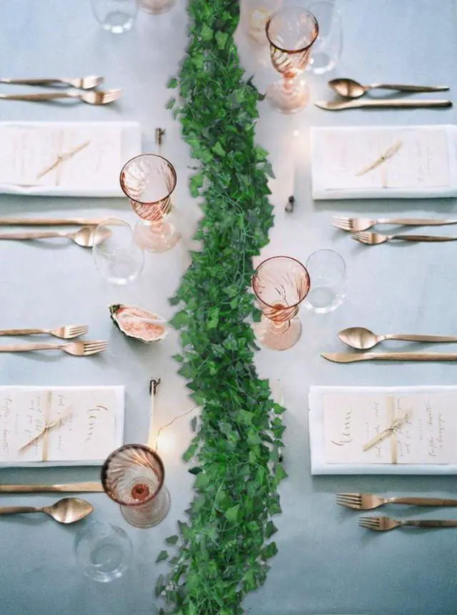 Alt view image 7 of 7 - DearHouse 84 Feet 12 Strands Artificial Ivy Leaf Plants Vine Hanging Garland Fake Foliage Flowers Home Kitchen Garden Office Wedding Wall Decor, Green