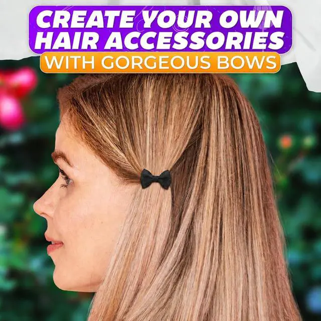 Alt view image 5 of 7 - 30 Pcs Black Mini Bows for Crafts, 1.5 Inch Small Bow Ties Decor