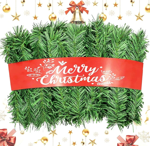 Main image of Christmas Garland - 54FT Christmas Garlands Set Artificial Green Plant Garland for Festival Wedding Party Hotel Shopping Mall Staircase Fireplace Decoration(Christmas Decoratins/Gifts)