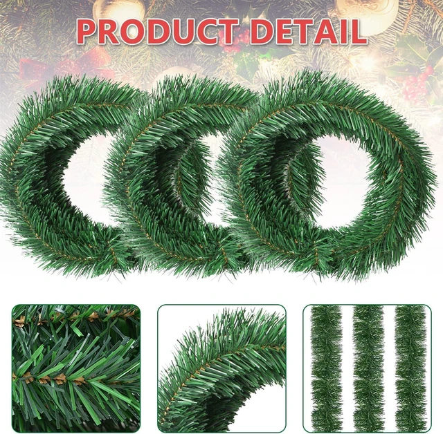 Alt view image 2 of 7 - Christmas Garland - 54FT Christmas Garlands Set Artificial Green Plant Garland for Festival Wedding Party Hotel Shopping Mall Staircase Fireplace Decoration(Christmas Decoratins/Gifts)