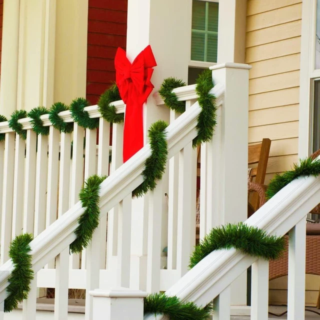 Alt view image 4 of 7 - Christmas Garland - 54FT Christmas Garlands Set Artificial Green Plant Garland for Festival Wedding Party Hotel Shopping Mall Staircase Fireplace Decoration(Christmas Decoratins/Gifts)