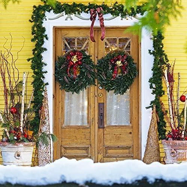 Alt view image 6 of 7 - Christmas Garland - 54FT Christmas Garlands Set Artificial Green Plant Garland for Festival Wedding Party Hotel Shopping Mall Staircase Fireplace Decoration(Christmas Decoratins/Gifts)