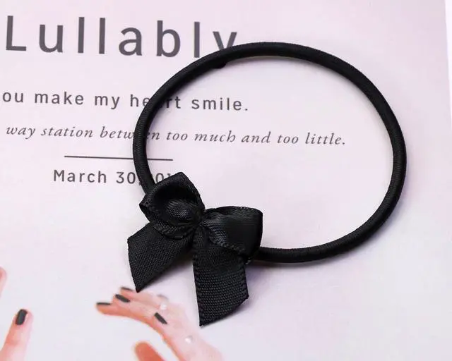 Alt view image 4 of 5 - Tupalizy Mini Satin Ribbon Bows Small Craft Sewing Fabric Bows for Christmas Decoration Scrapbook Gift Bags Greeting Invitation Cards Cake Toppers Wedding Party Favor, 25x25mm, 50PCS (Black)