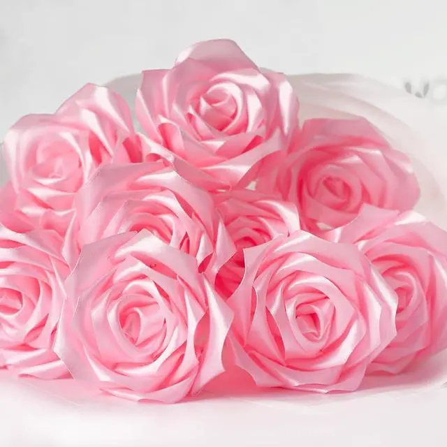 Alt view image 4 of 7 - Mauproy Pink Satin Ribbon, 1-1/2 Inch, 50 Yards