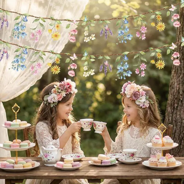 Alt view image 5 of 7 - 2 Pack Wildflower Garland, Wildflower Party Decorations