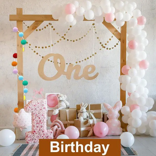 Alt view image 4 of 6 - uxcell 2pcs Pom Pom Garland 6.6 Ft 30 Balls Colorful Felt Ball Garland for Wall Christmas Tree Decor Birthday Banner Easter Party Decorations, White, Grey, Black