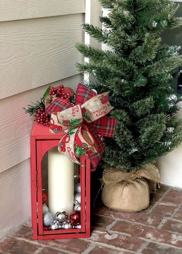 Alt view image 7 of 7 - Christmas Bows 2PCS for Wreath 10X10 Inch,Black Red Buffalo Plaid Bows,Rustic Farmhouse Bows Natural Burlap Tree Topper Bows for Front Door Winter Christmas Tree Bows for New Year Xmas Decorations