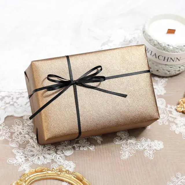 Alt view image 4 of 7 - Black Satin Ribbon 1/8 Inch Double Face Skinny Ribbon