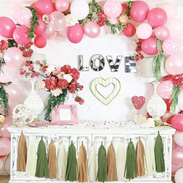 Alt view image 3 of 6 - Sage Green Tassel Garland for Woodland Baby Shower Decorations Retro Green Party Safari Birthday Decorations 15PCS