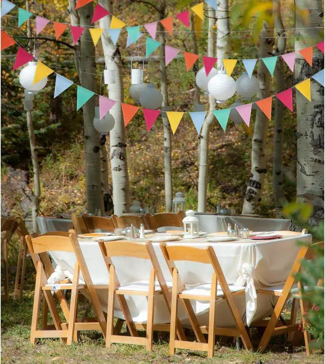 Alt view image 6 of 7 - Hestya 24 Pieces 15.7 Feet Colorful Pennant Flag Banner Imitated Burlap Bunting Banner Pastel Fabric Triangle Flag for Classroom Carnival Birthday Wedding Party and Festival Decoration (Soft Colors)