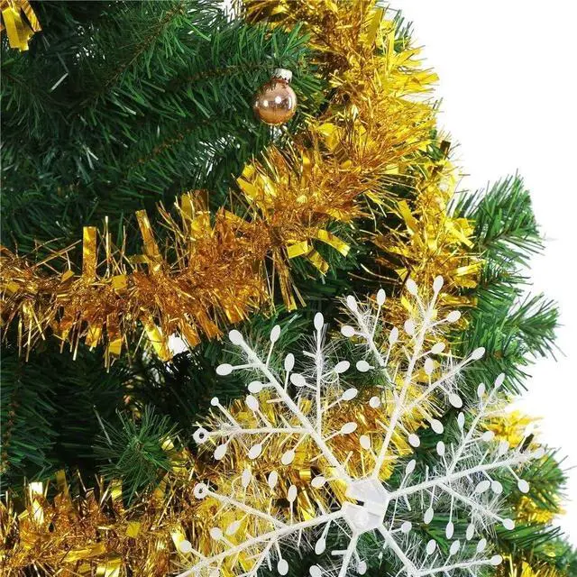 Alt view image 2 of 7 - FINGOOO Gold Garland Christmas Decorations,33Ft/10M Thick Fluffy Christmas Tree Tinsel Garland Wedding Birthday Decor