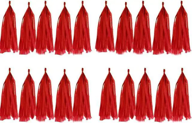 Main image of 30pcs Paper Tassels Garland Banner Tissue Paper Tassels Red Tassel Garlands
