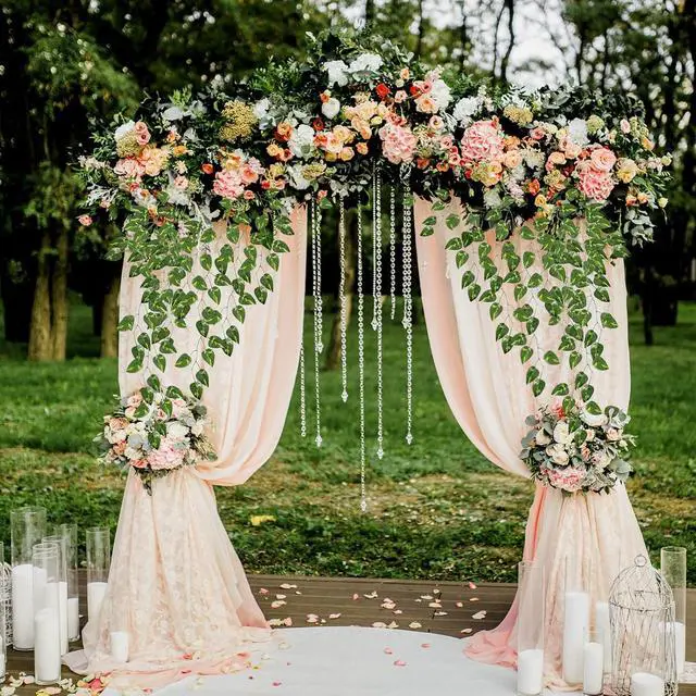 Alt view image 5 of 6 - CEWOR 14 Pack 98ft Artificial Ivy Greenery Garland, Fake Vines Hanging Plants Backdrop for Room Bedroom Wall Decor, Green Leaves for Jungle Theme Christmas Party Wedding Decoration