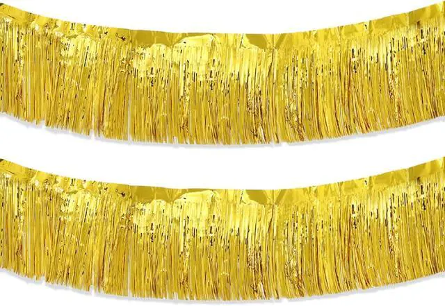 Main image of Gold Foil Fringe Garland 10FT 2packs for Parade Float Decorations