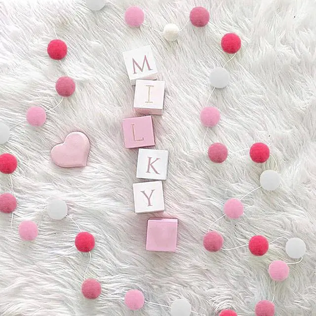 Alt view image 6 of 7 - 3PCS Felt Ball Garland Pink Pom Pom Garland 9.8 Feet 36 Balls 4 Pastel Colors Pink Pom Pom Decorations Nursery Decor Bunting Birthday Party Decorations for Mardi Gras Thanksgiving Christmas Wall