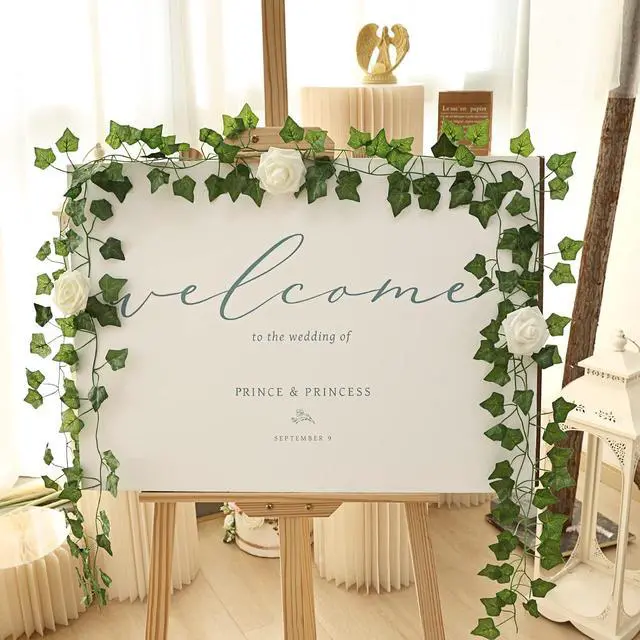 Alt view image 3 of 7 - CEWOR 14pcs 98 Feet Fake Vines for Room Decor Artificial Vines Ivy Leaves Hanging Greenery Garlands for Home Bedroom Wall Wedding