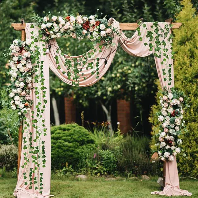Alt view image 5 of 7 - CEWOR 14pcs 98 Feet Fake Vines for Room Decor Artificial Vines Ivy Leaves Hanging Greenery Garlands for Home Bedroom Wall Wedding