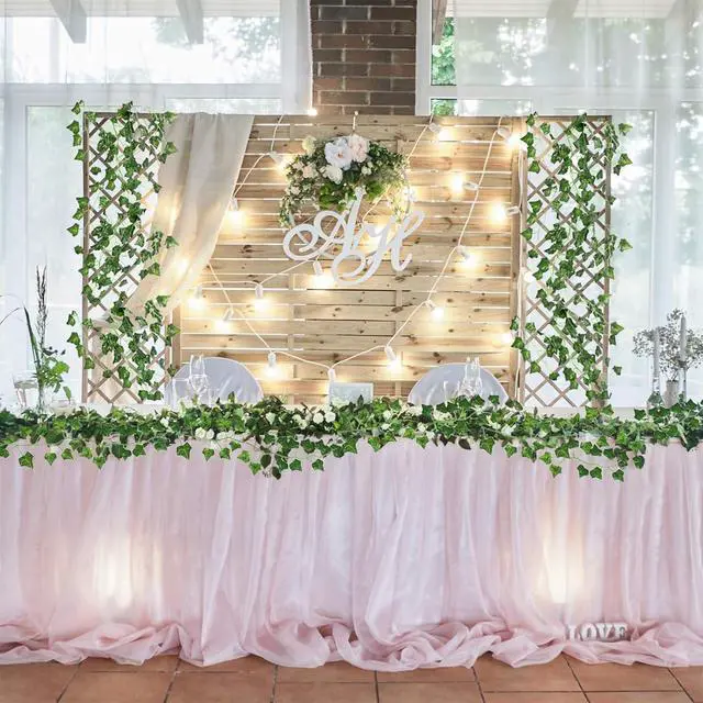 Alt view image 7 of 7 - CEWOR 14pcs 98 Feet Fake Vines for Room Decor Artificial Vines Ivy Leaves Hanging Greenery Garlands for Home Bedroom Wall Wedding