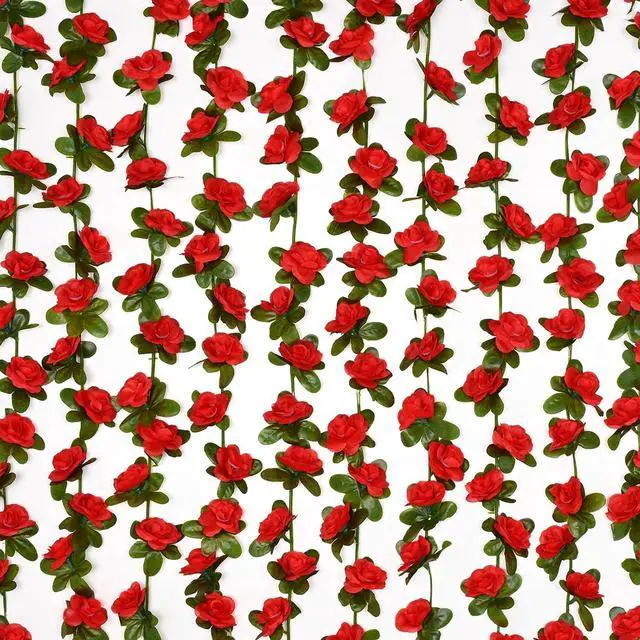 Main image of BLEUM CADE 2Pcs 16.4Ft Fake Flower Garland Artificial Rose Vines