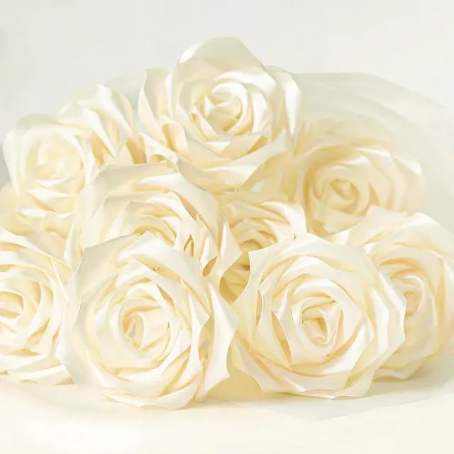 Alt view image 6 of 7 - Mauproy Ivory Satin Ribbon, 1-1/2 Inch, 50 Yards