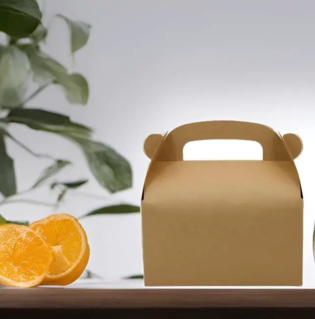 Alt view image 2 of 6 - 24Pcs Brown Party Favor Treat Boxes Goodie Paper Box with Handles