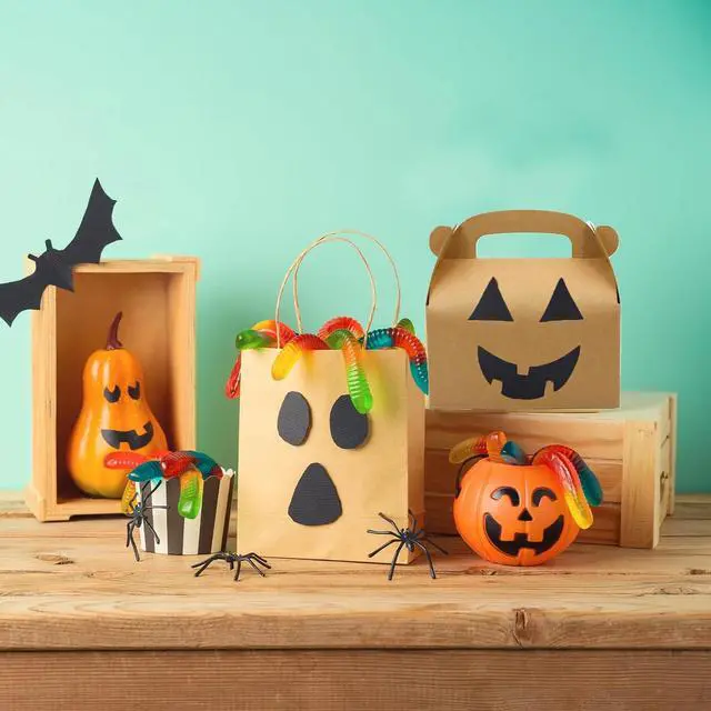 Alt view image 3 of 6 - 24Pcs Brown Party Favor Treat Boxes Goodie Paper Box with Handles